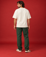 SUNDAY KICKOFF plain off-white men's oversized tee back