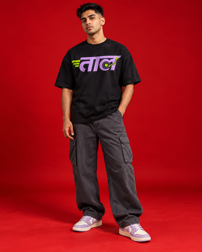 TAAL — BLACK OVERSIZED T-SHIRT