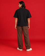 Tea Pour black oversized T-shirt plain back view