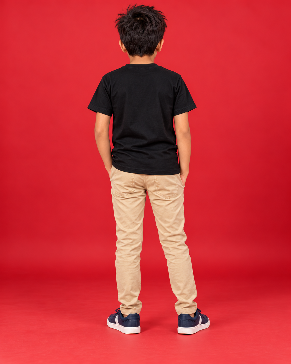 Tiny Rocket Club black kids tee back