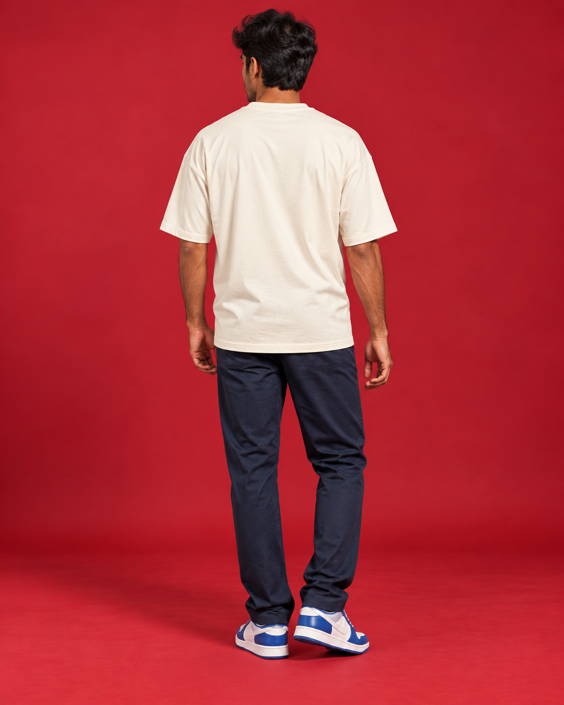 UNBOTHERED off-white tee plain back