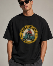 URBAN SCOOTER RIDE CLASSIC oversized T-shirt close-up