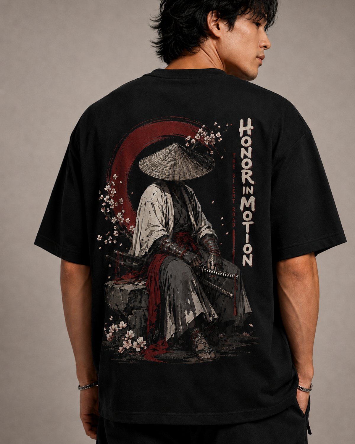 Wanderer's Code edge-to-edge back print close-up