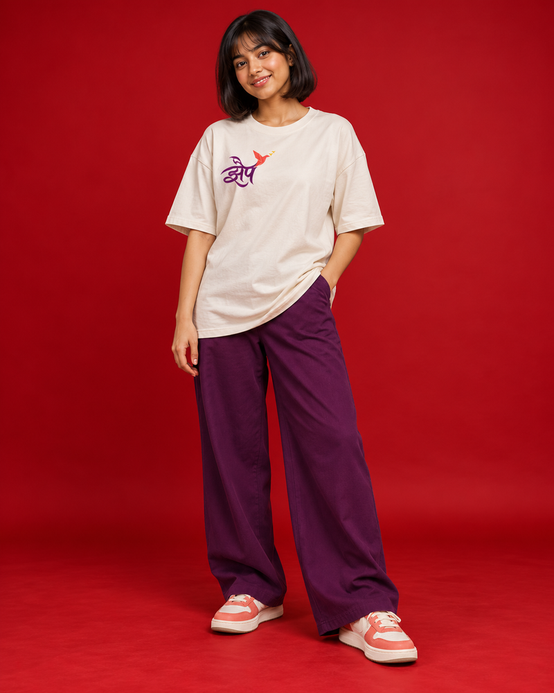 ZHEP — WOMEN'S OFF-WHITE OVERSIZED T-SHIRT